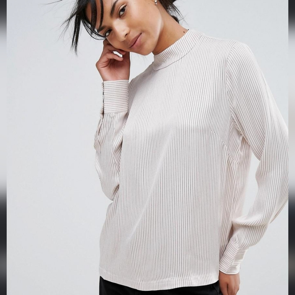 Just Female Mia blouse mock neck top